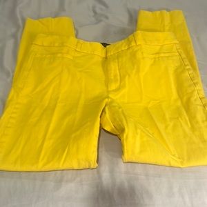yellow BR Sloan from Banana Republic